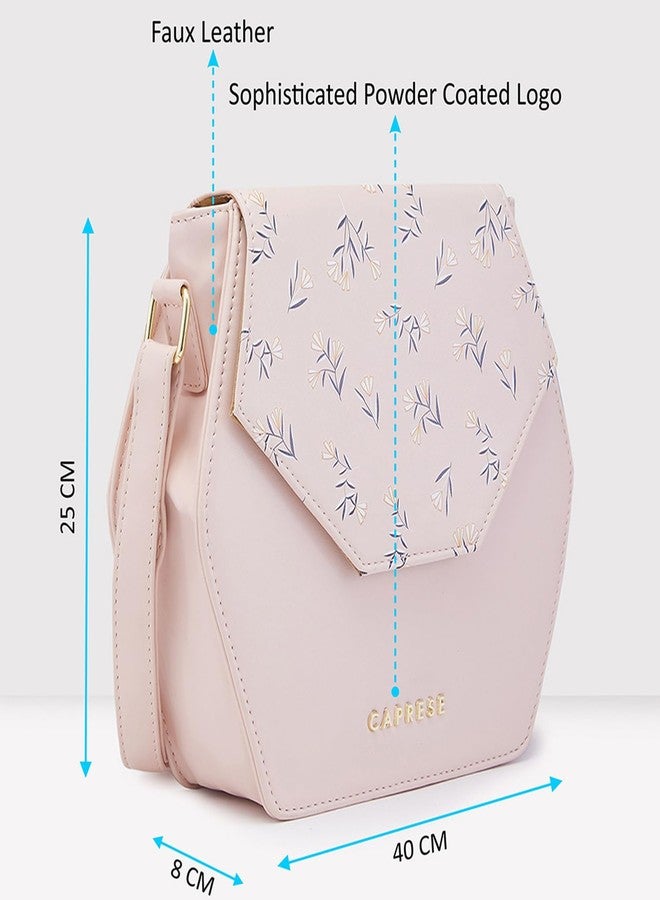 كابريس حقيبة يد نسائية كبيرة الحجم من كابريس ميريدا، لون وردي فاتح مطبوع - Image 3